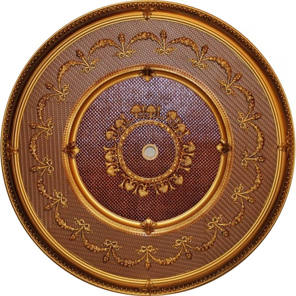 110 cm Yuvarlak Osmanli Saray Tavan Sf-055 Avize Gobegi Patina-Eskitme Altin Varakli 3D